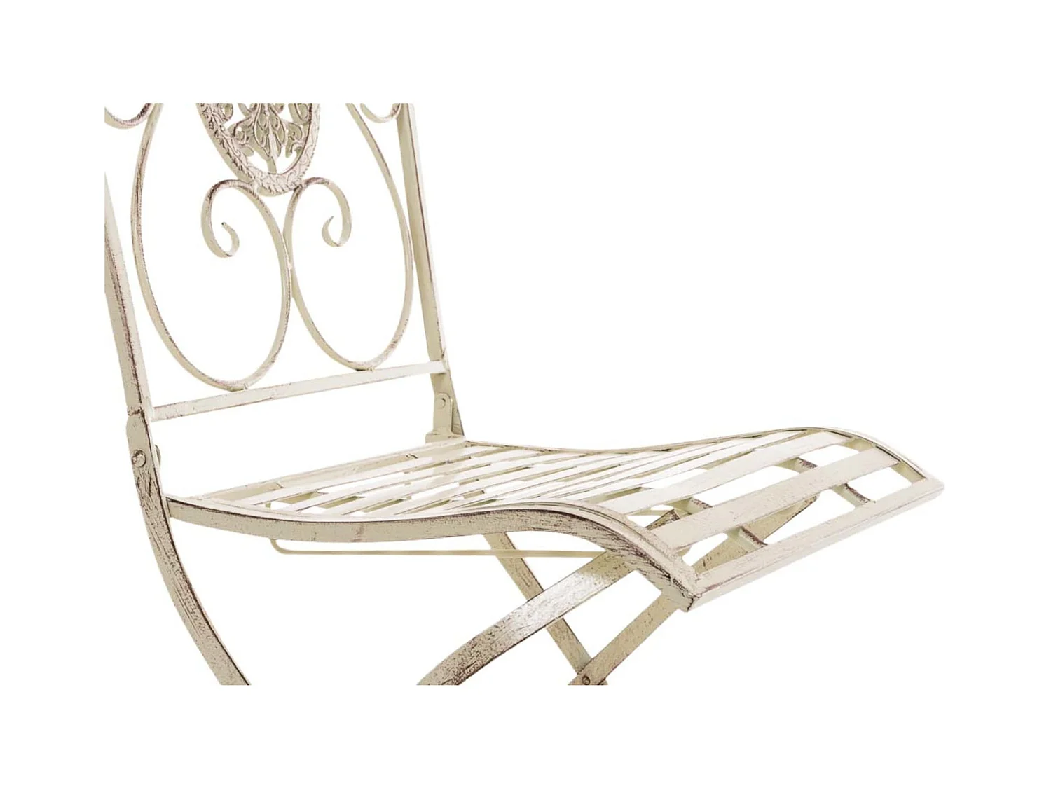 Lot de 2 chaises métal crème 42 x 49 x 91.5 cm 10_0002874