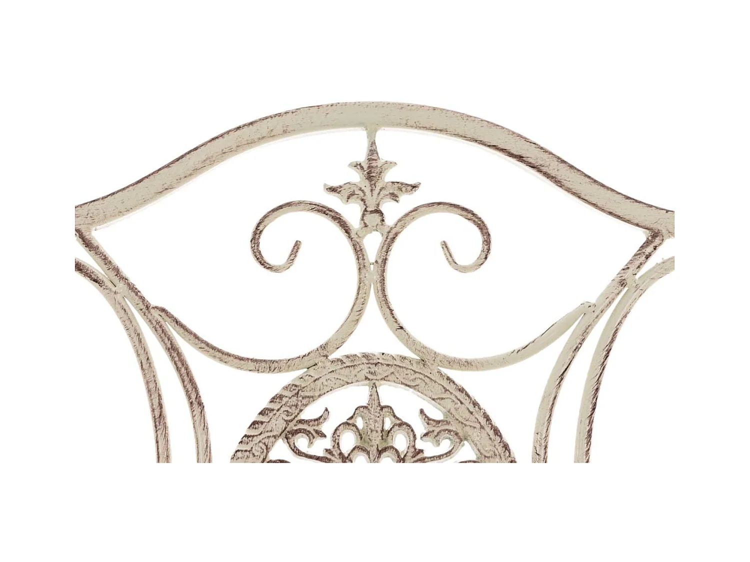 Lot de 2 chaises métal crème 42 x 49 x 91.5 cm 10_0002874