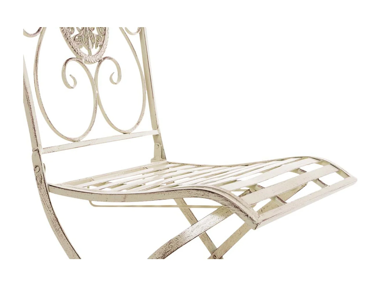 Lot de 2 chaises métal crème 42 x 49 x 91.5 cm 10_0002874
