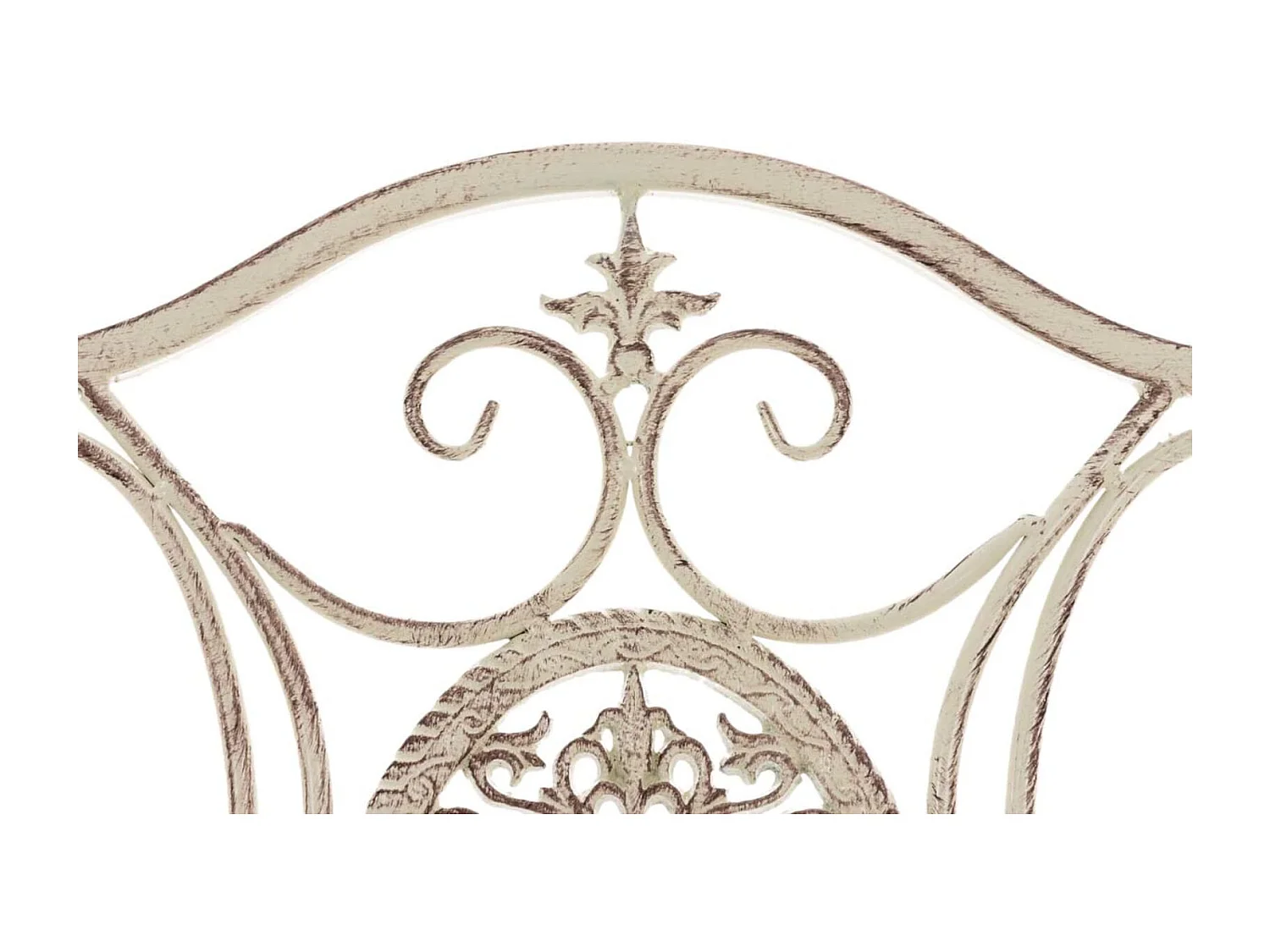 Lot de 2 chaises métal crème 42 x 49 x 91.5 cm 10_0002874