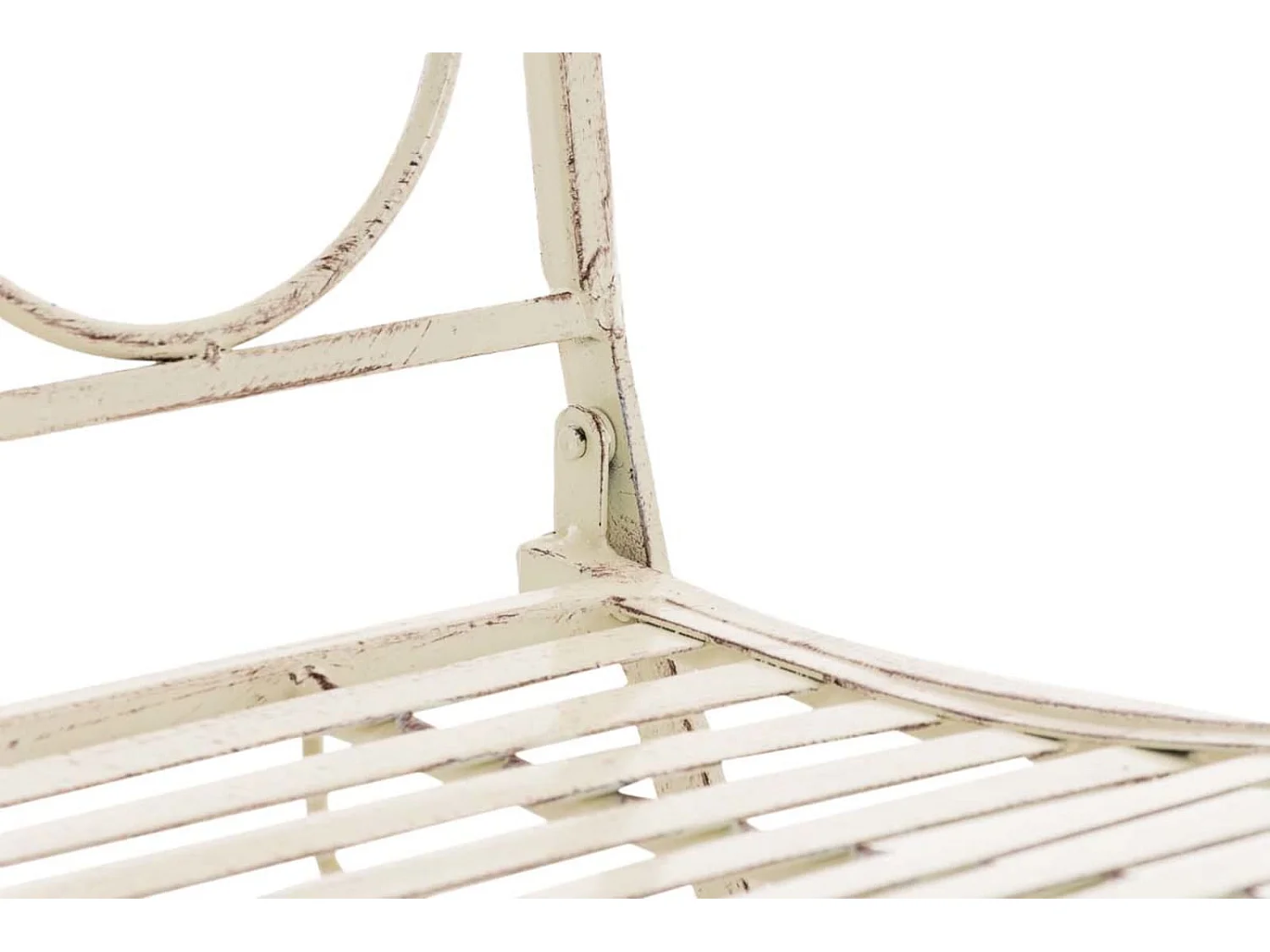 Lot de 2 chaises métal crème 42 x 49 x 91.5 cm 10_0002874