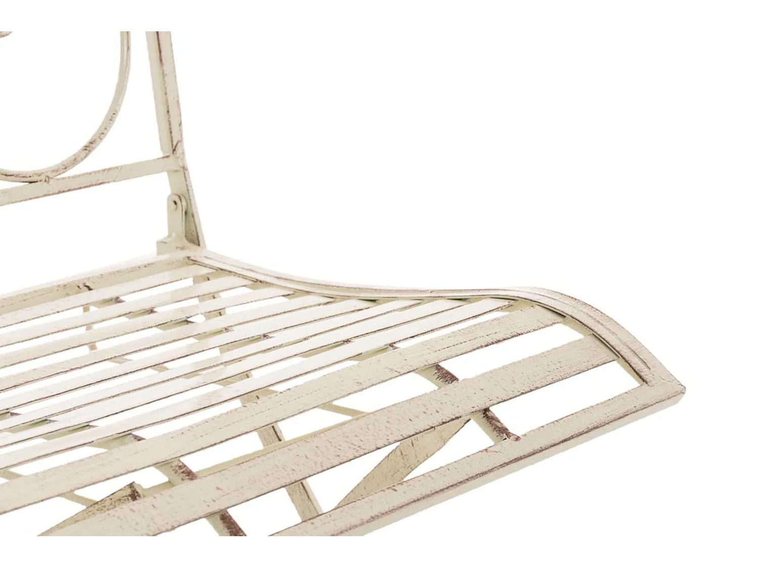 Lot de 2 chaises métal crème 42 x 49 x 91.5 cm 10_0002874