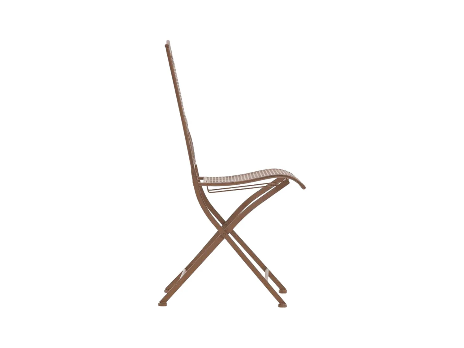 Lot de 2 chaises métal marron 41 x 50 x 91 cm 10_0002836