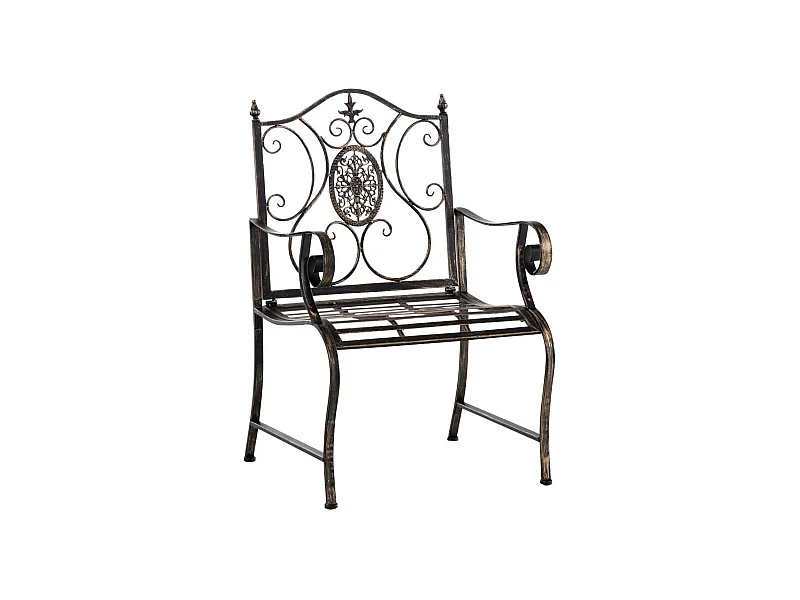 Chaise de jardin balcon métal bronze 62 x 53 x 94 cm 10_0003028