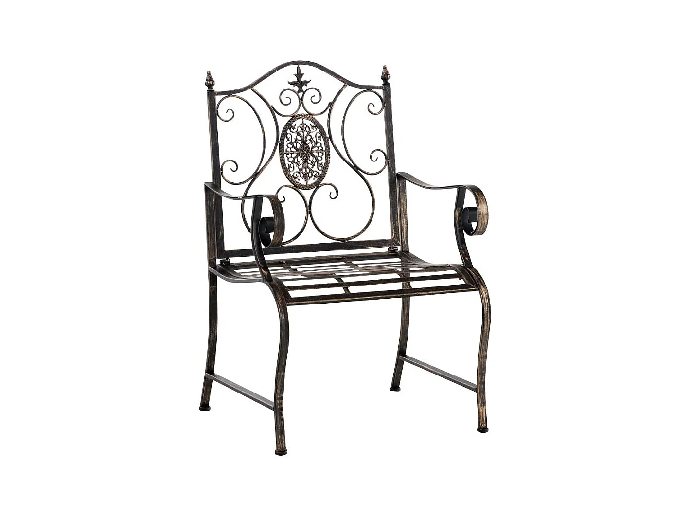 Chaise de jardin balcon métal bronze 62 x 53 x 94 cm 10_0003028