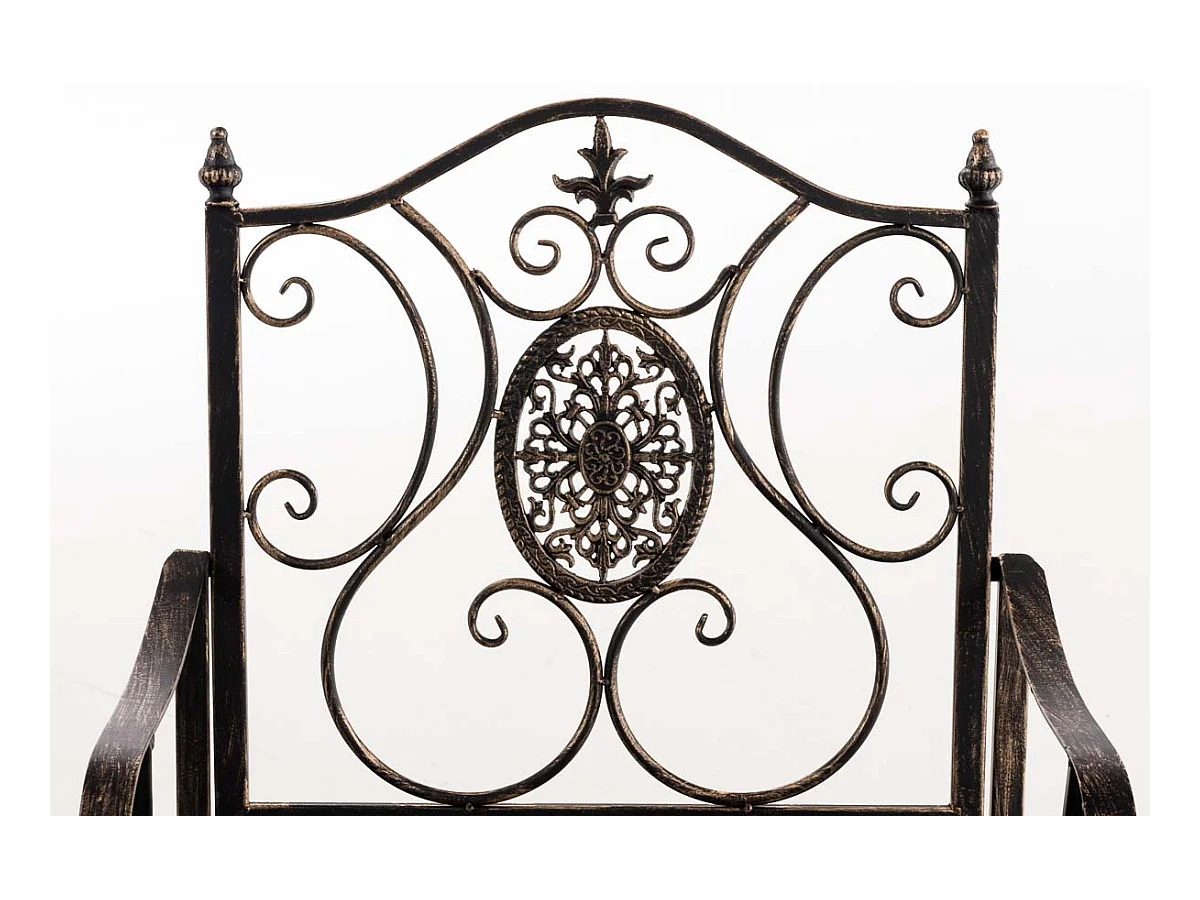 Chaise de jardin balcon métal bronze 62 x 53 x 94 cm 10_0003028