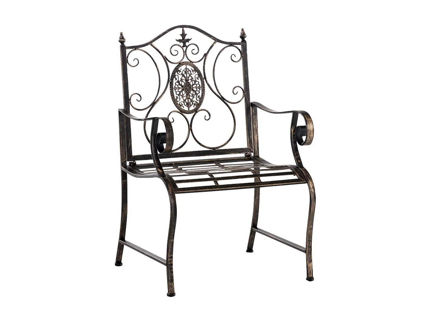 Chaise de jardin balcon métal bronze 62 x 53 x 94 cm 10_0003028