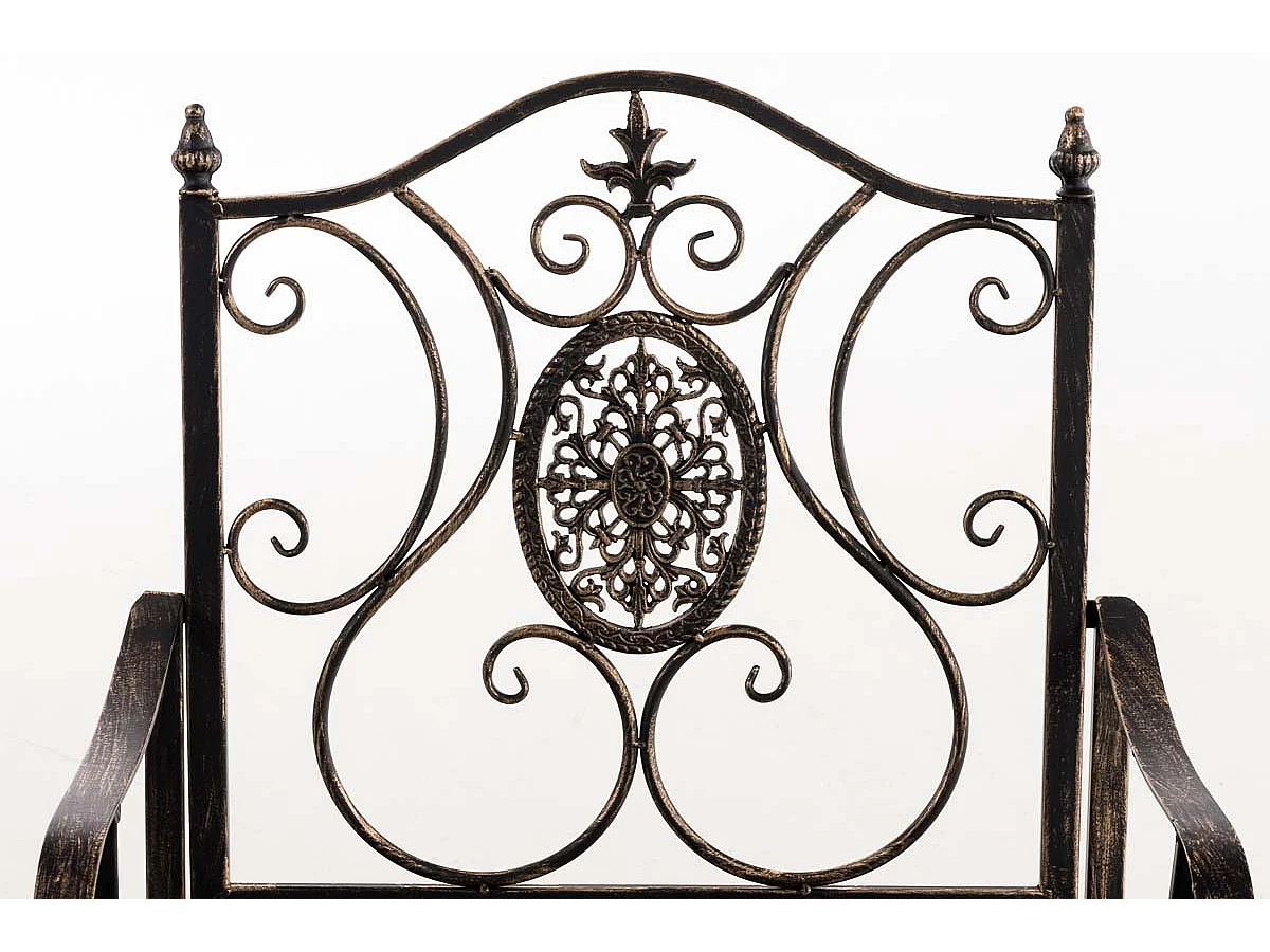 Chaise de jardin balcon métal bronze 62 x 53 x 94 cm 10_0003028