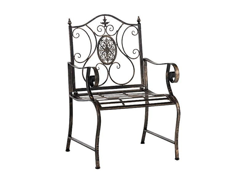 Chaise de jardin balcon métal bronze 62 x 53 x 94 cm 10_0003028