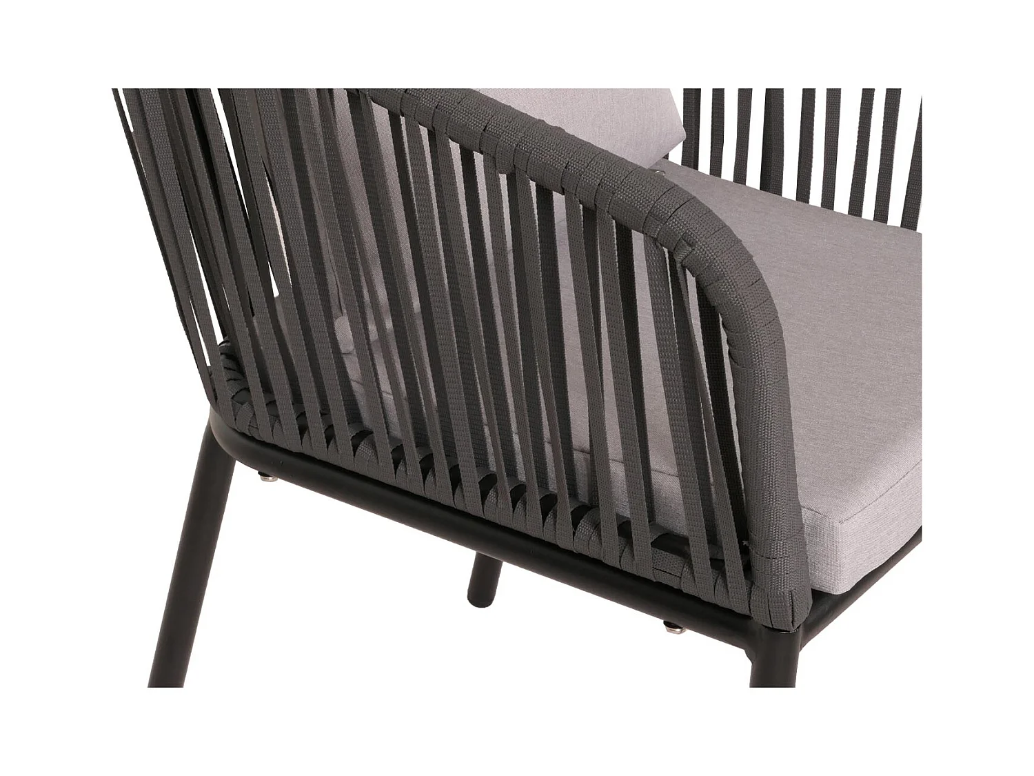 Lot de 2 chaises aluminium grise 58 x 45 x 65 cm 04_0007307
