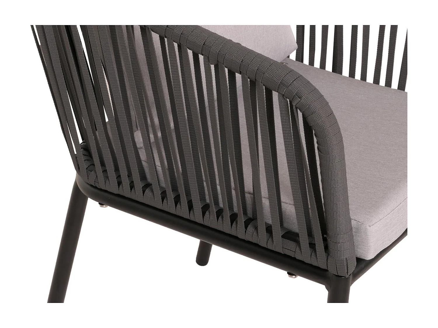 Lot de 2 chaises aluminium grise 58 x 45 x 65 cm 04_0007307