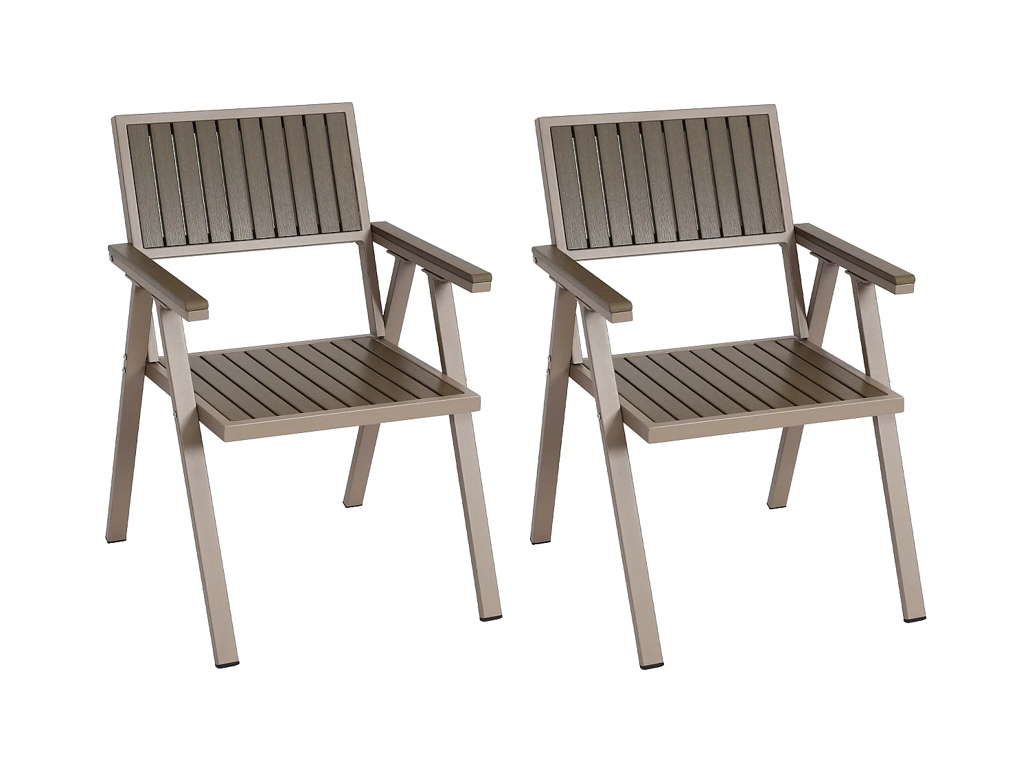 Lot de 2 chaises bois marron 70 x 12 x 80 cm 04_0007302