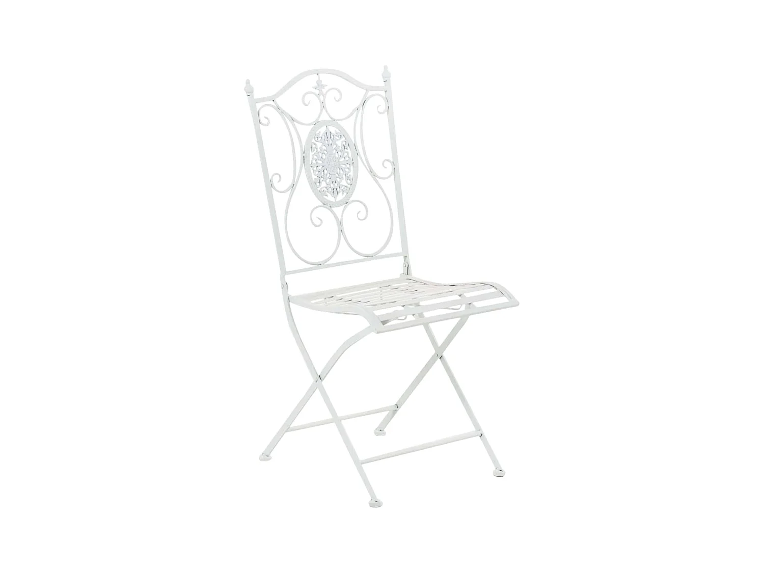Lot de 2 chaises métal blanche 42 x 49 x 91.5 cm 10_0002876
