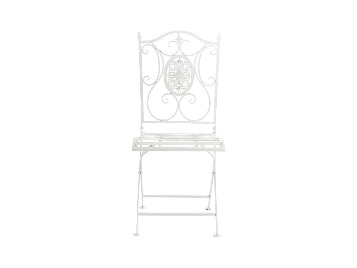 Lot de 2 chaises métal blanche 42 x 49 x 91.5 cm 10_0002876