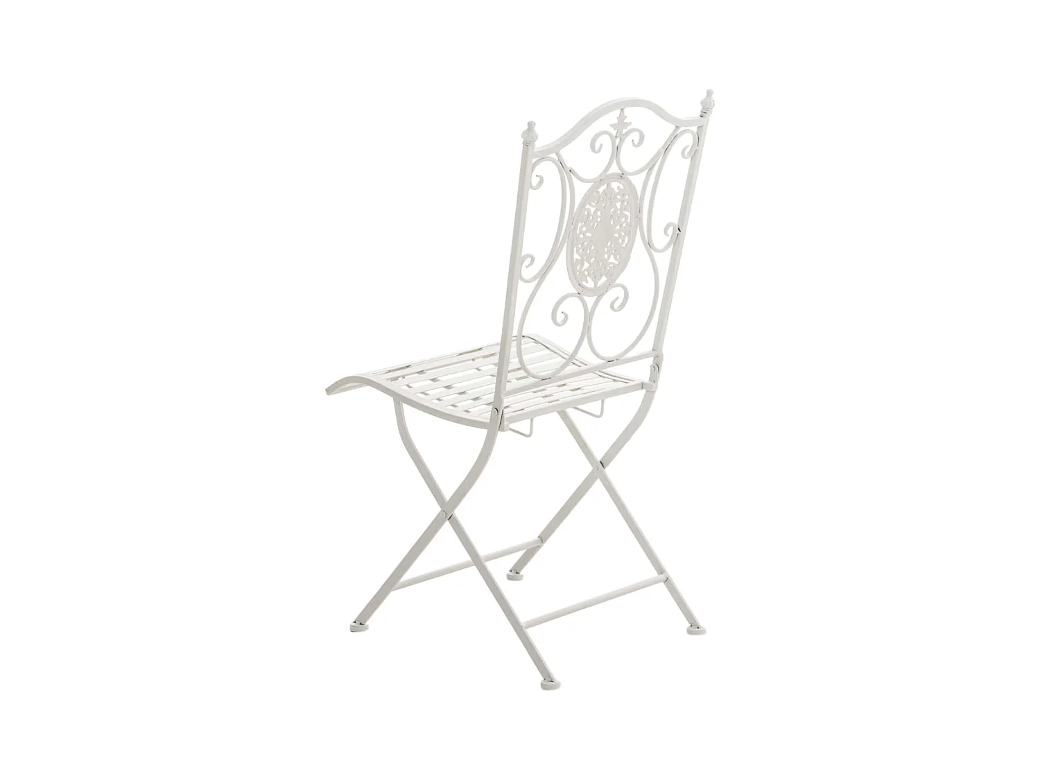 Lot de 2 chaises métal blanche 42 x 49 x 91.5 cm 10_0002876