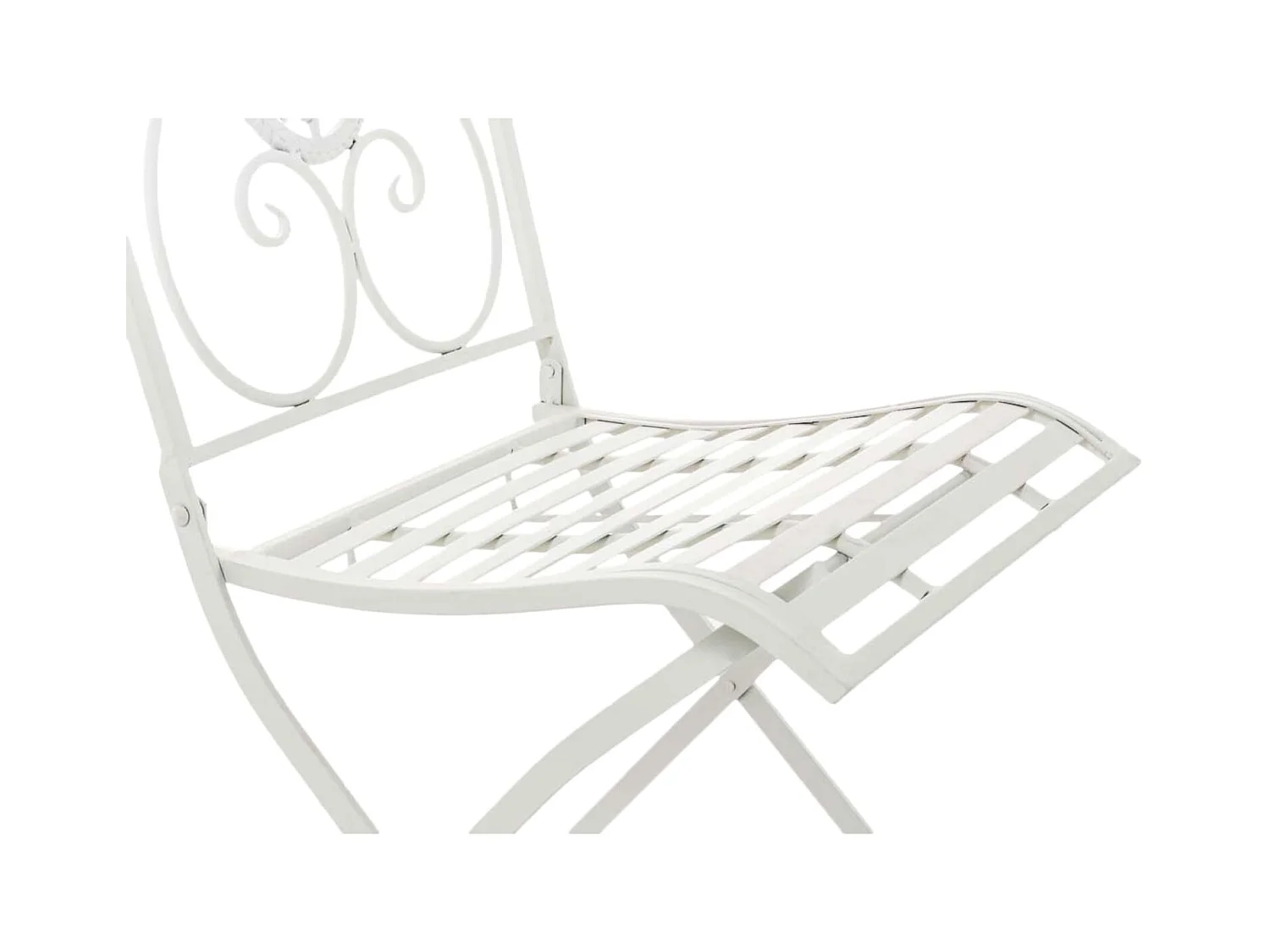 Lot de 2 chaises métal blanche 42 x 49 x 91.5 cm 10_0002876