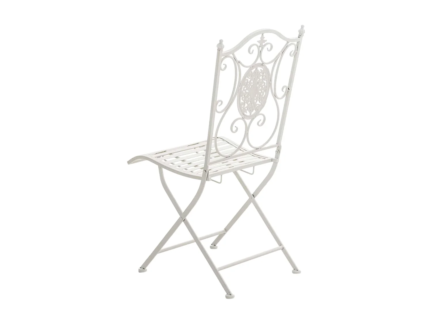 Lot de 2 chaises métal blanche 42 x 49 x 91.5 cm 10_0002876