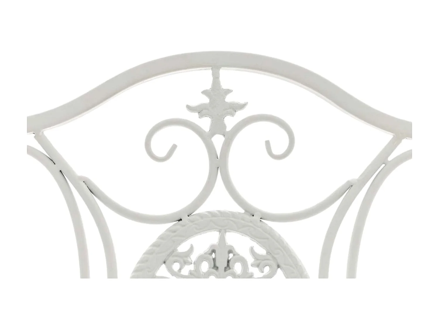 Lot de 2 chaises métal blanche 42 x 49 x 91.5 cm 10_0002876