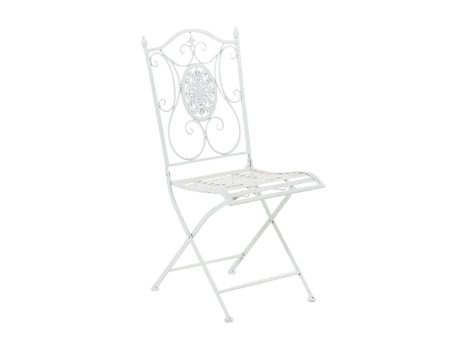 Lot de 2 chaises métal blanche 42 x 49 x 91.5 cm 10_0002876