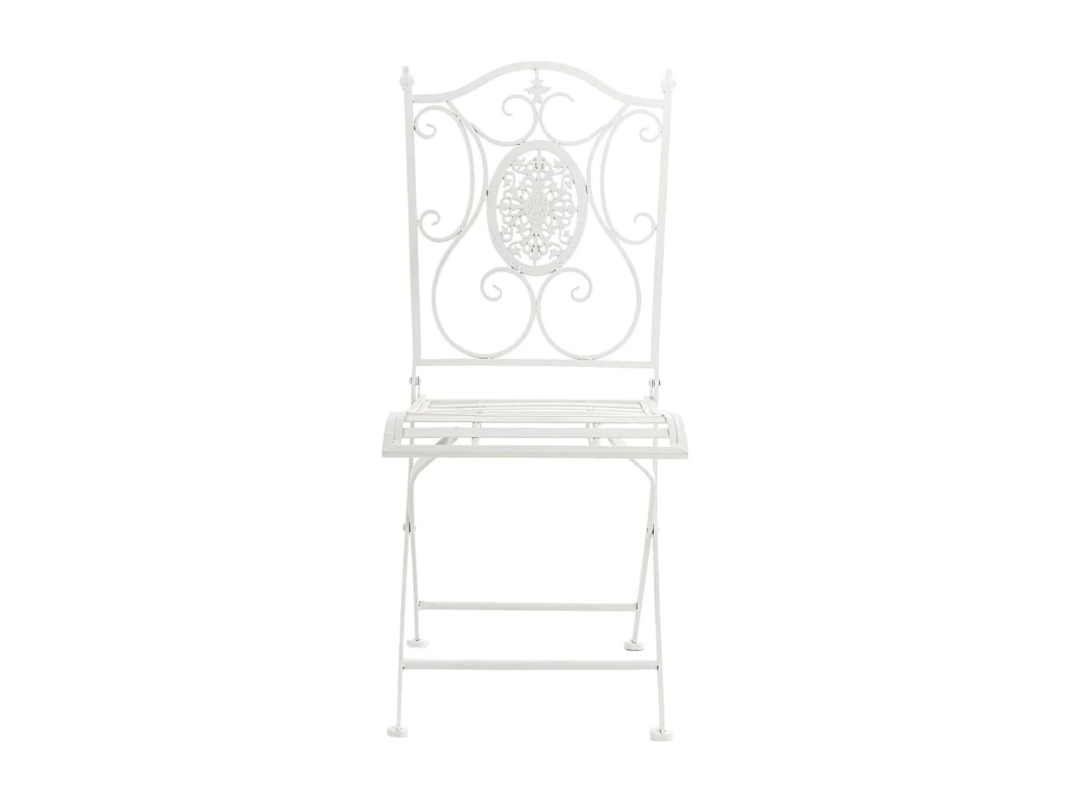 Lot de 2 chaises métal blanche 42 x 49 x 91.5 cm 10_0002876