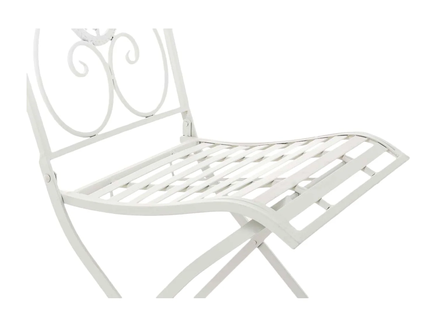 Lot de 2 chaises métal blanche 42 x 49 x 91.5 cm 10_0002876