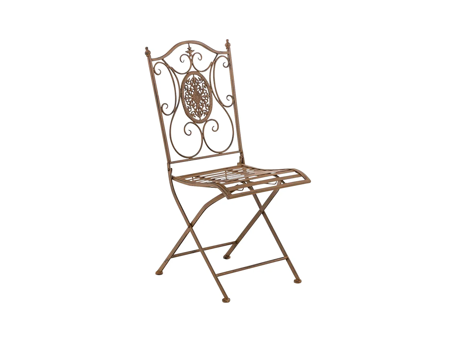 Lot de 2 chaises métal marron 42 x 49 x 91.5 cm 10_0002872