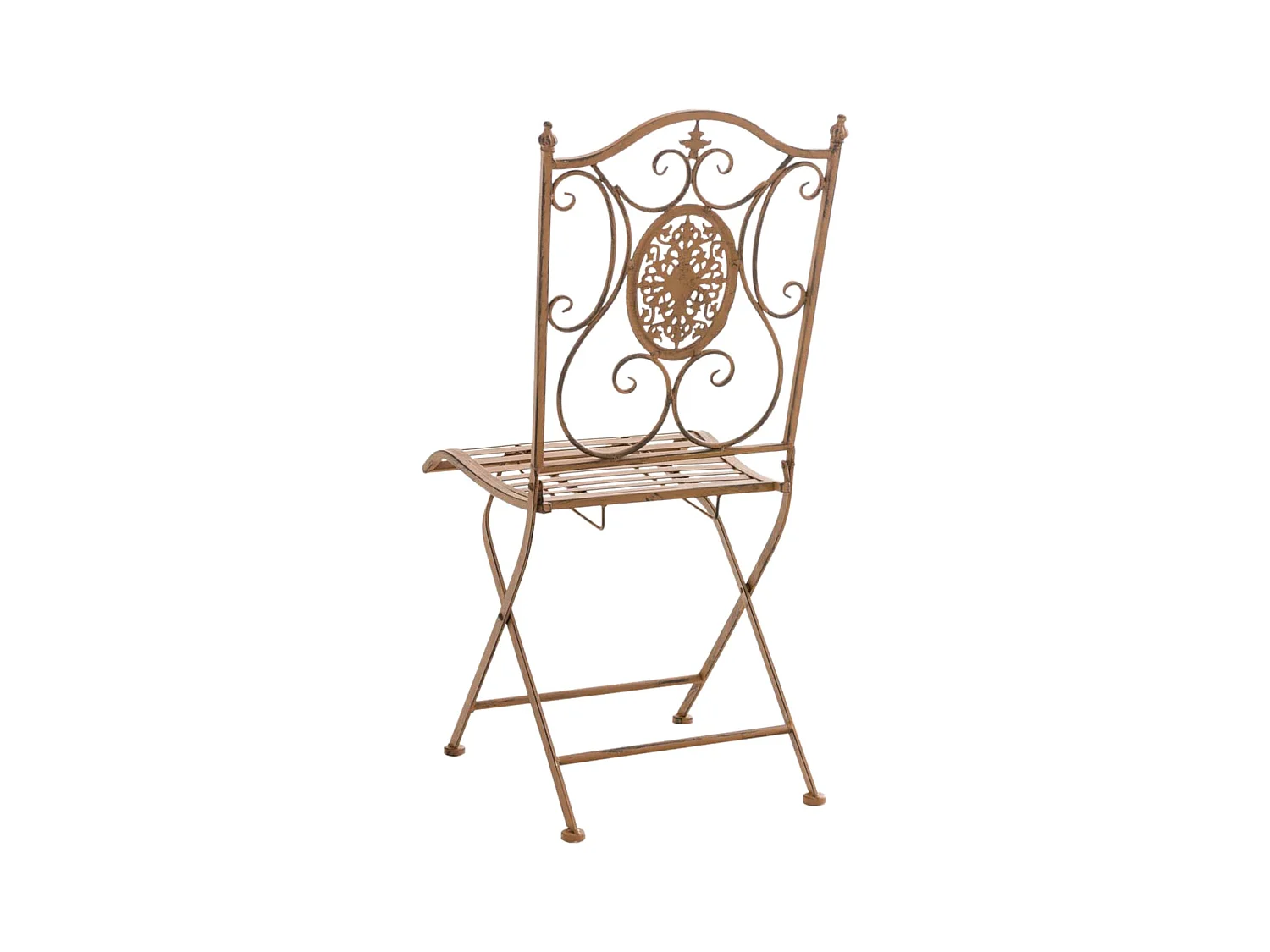 Lot de 2 chaises métal marron 42 x 49 x 91.5 cm 10_0002872