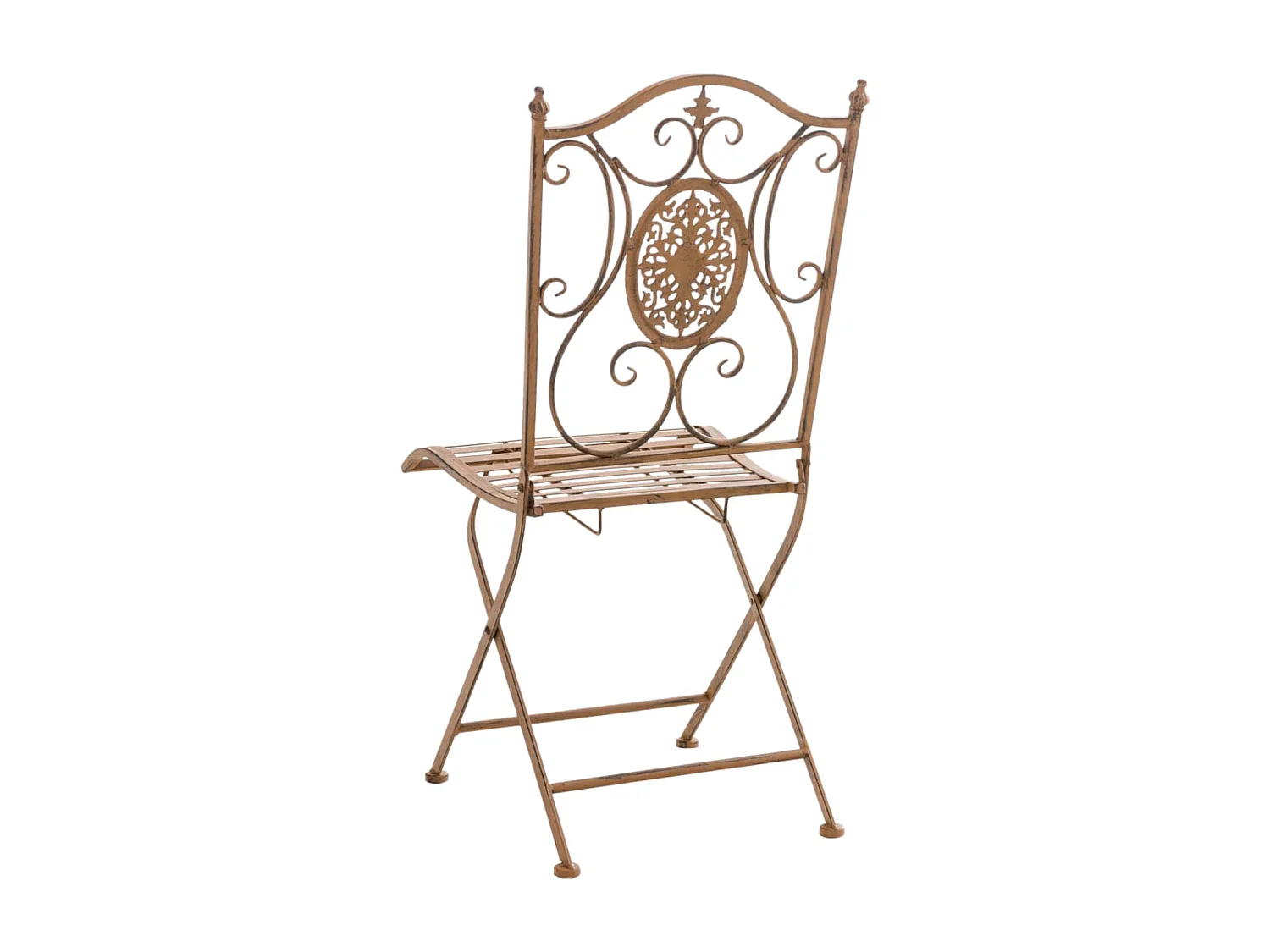 Lot de 2 chaises métal marron 42 x 49 x 91.5 cm 10_0002872