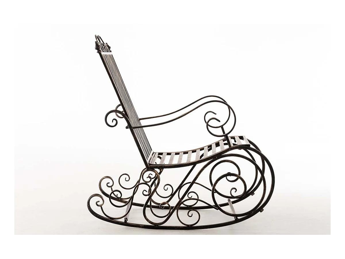 Chaise fauteuil à bascule bronze 56 x 90 x 94 cm MDJ10102