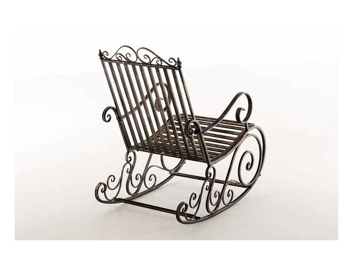 Chaise fauteuil à bascule bronze 56 x 90 x 94 cm MDJ10102