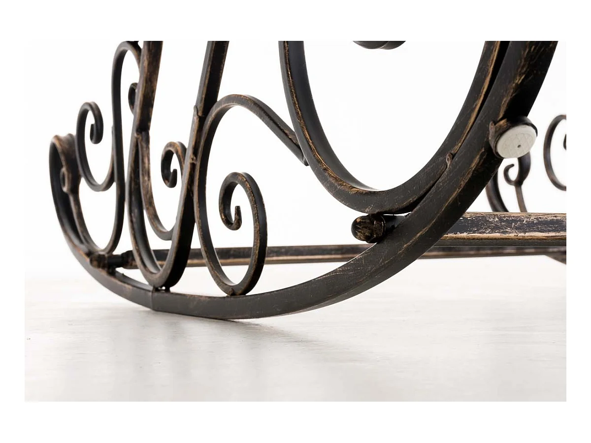 Chaise fauteuil à bascule bronze 56 x 90 x 94 cm MDJ10102