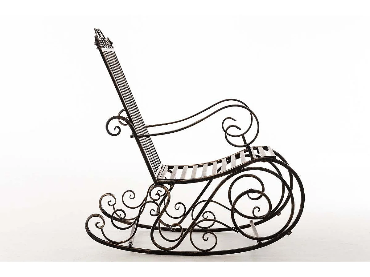 Chaise fauteuil à bascule bronze 56 x 90 x 94 cm MDJ10102