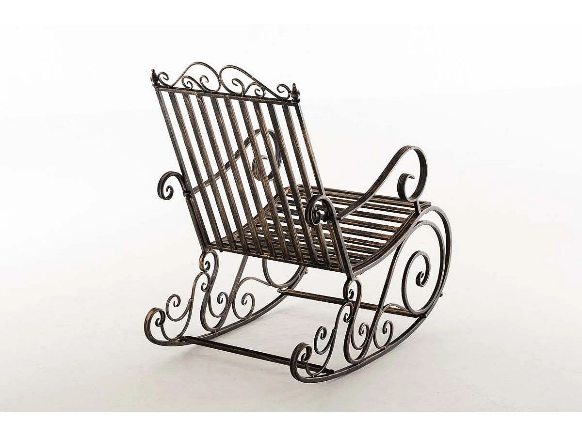 Chaise fauteuil à bascule bronze 56 x 90 x 94 cm MDJ10102