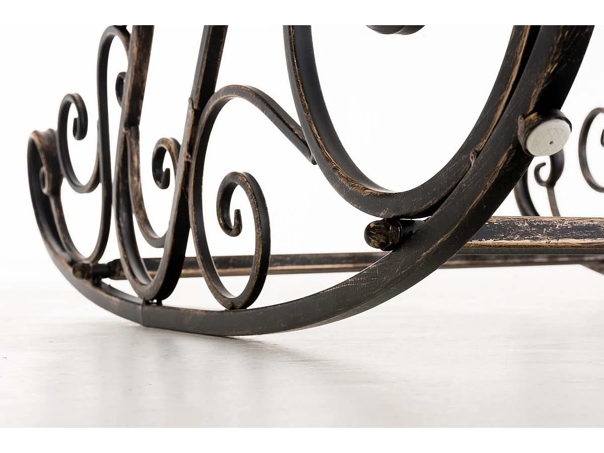 Chaise fauteuil à bascule bronze 56 x 90 x 94 cm MDJ10102