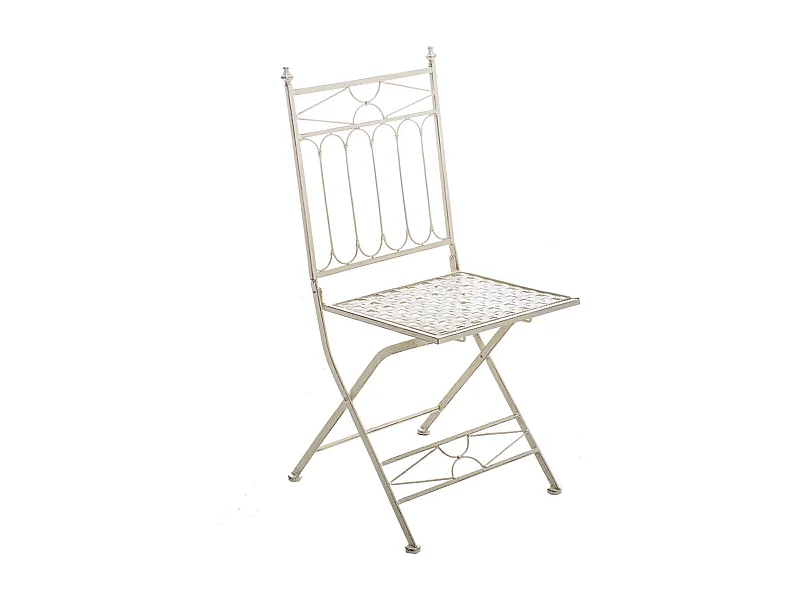 Chaise pliable de jardin crème 40 x 40 x 95 cm 10_0003862