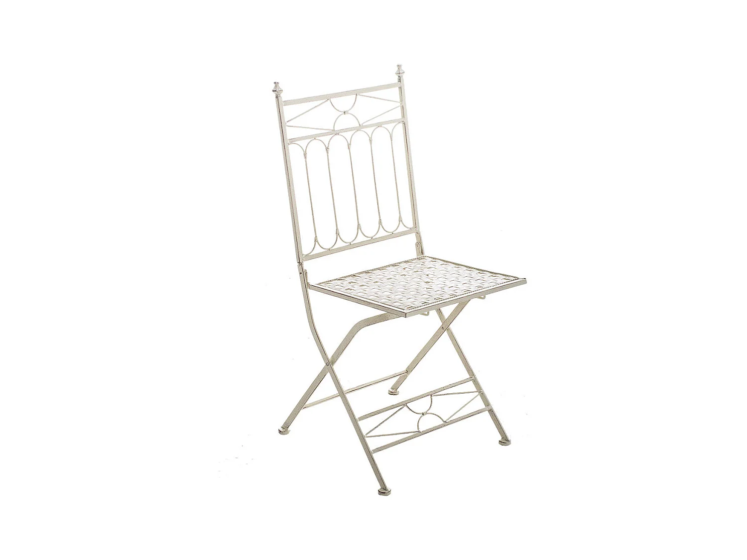 Chaise pliable de jardin crème 40 x 40 x 95 cm 10_0003862