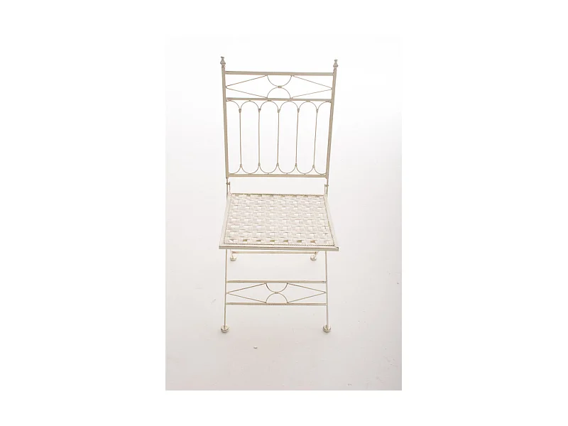Chaise pliable de jardin crème 40 x 40 x 95 cm 10_0003862