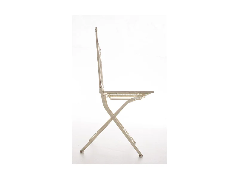 Chaise pliable de jardin crème 40 x 40 x 95 cm 10_0003862