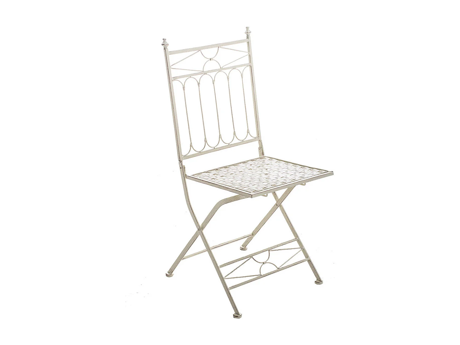 Chaise pliable de jardin crème 40 x 40 x 95 cm 10_0003862