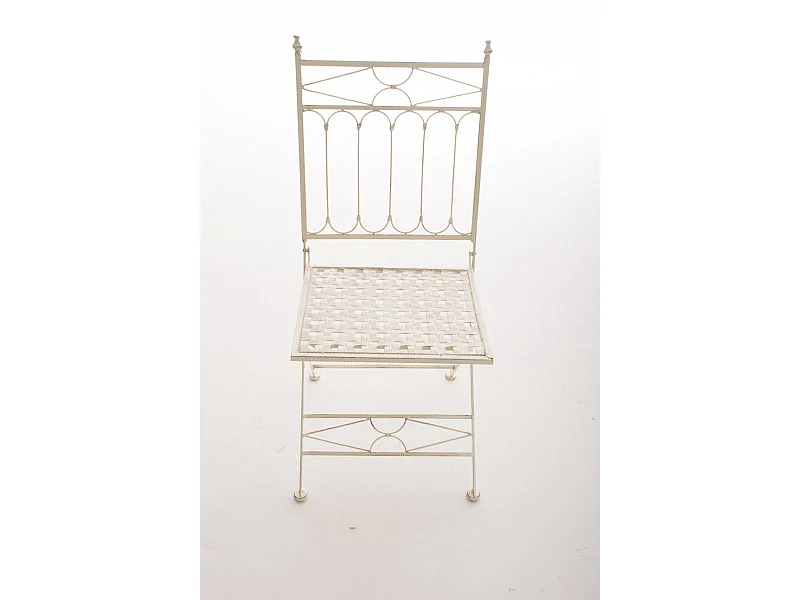 Chaise pliable de jardin crème 40 x 40 x 95 cm 10_0003862