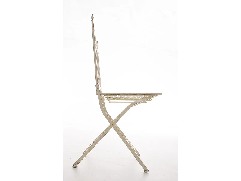 Chaise pliable de jardin crème 40 x 40 x 95 cm 10_0003862