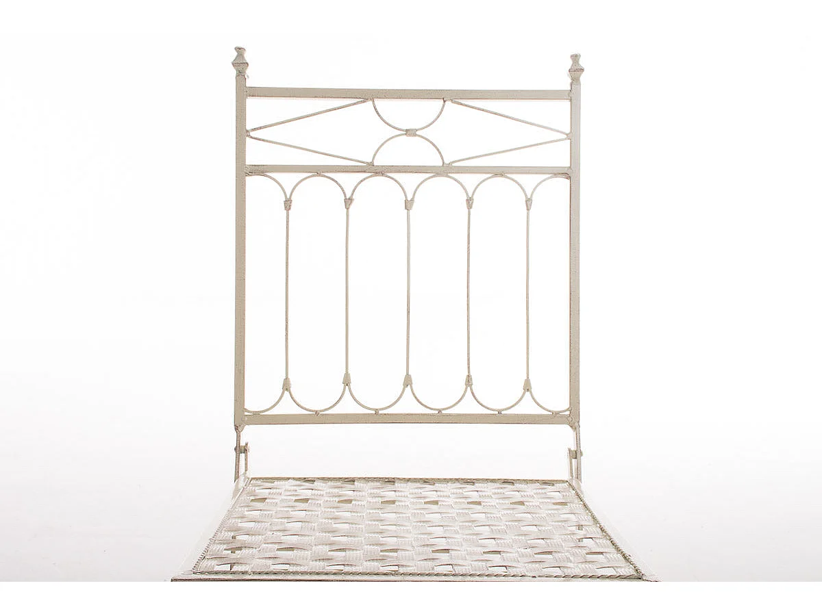 Chaise pliable de jardin crème 40 x 40 x 95 cm 10_0003862