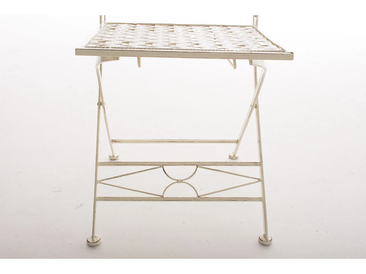 Chaise pliable de jardin crème 40 x 40 x 95 cm 10_0003862