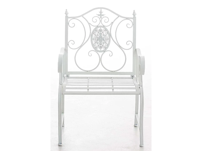 Chaise de jardin balcon métal blanche 62 x 53 x 94 cm 10_0003027