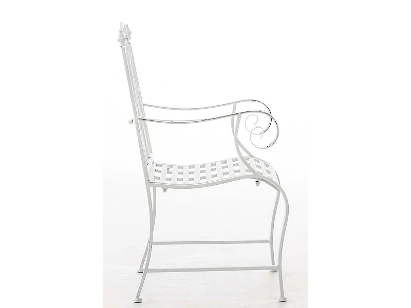 Chaise de jardin balcon métal blanche 62 x 53 x 94 cm 10_0003027