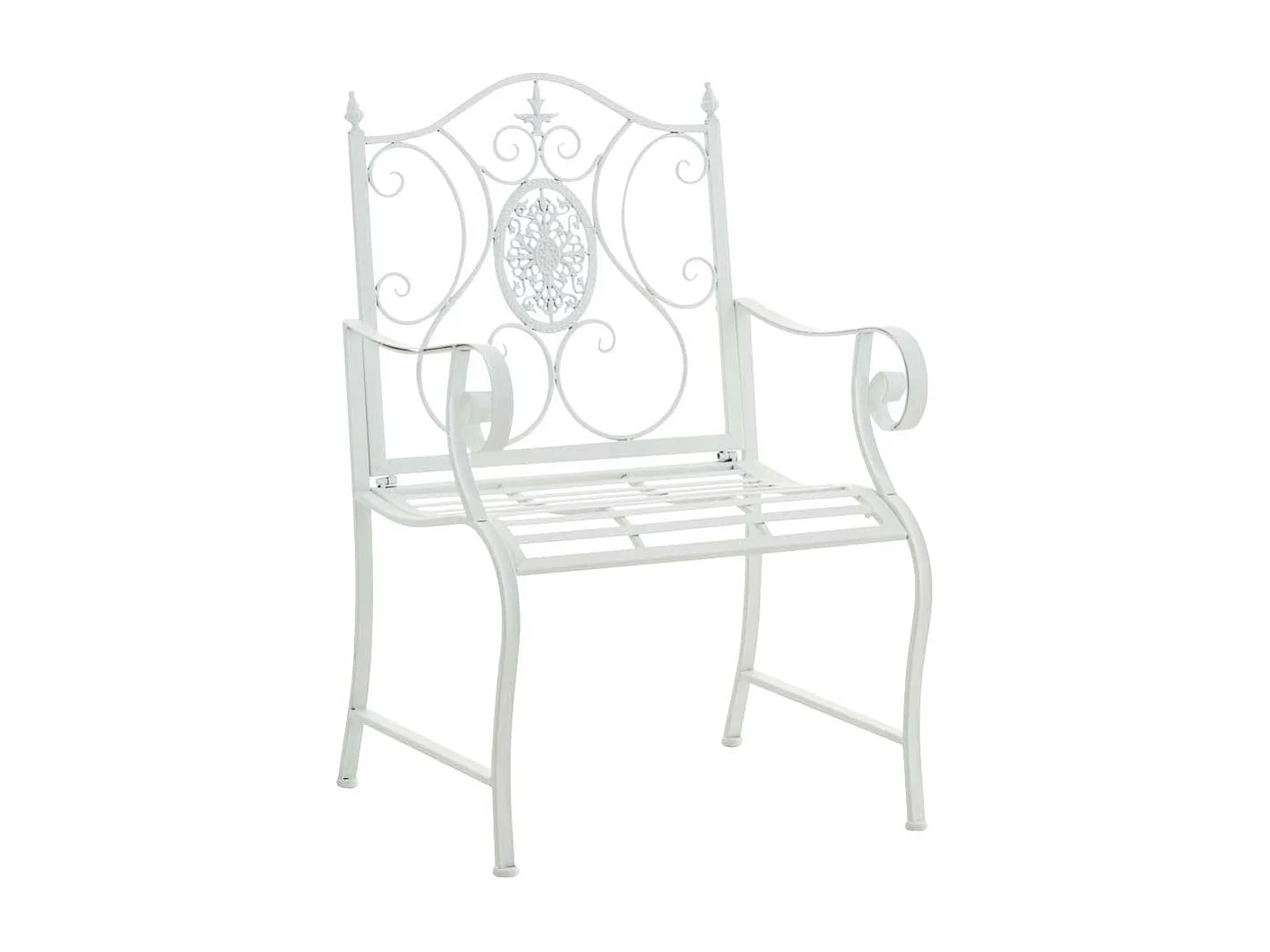 Chaise de jardin balcon métal blanche 62 x 53 x 94 cm 10_0003027