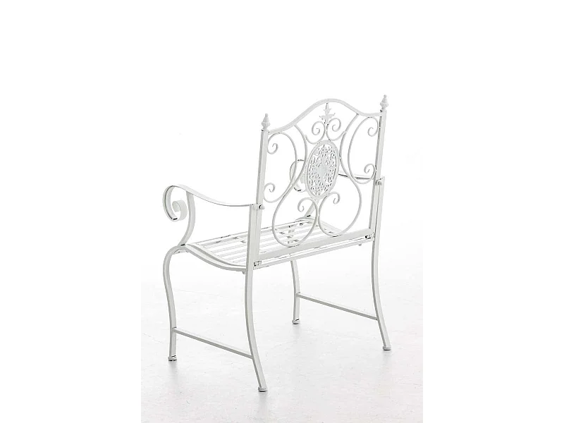 Chaise de jardin balcon métal blanche 62 x 53 x 94 cm 10_0003027