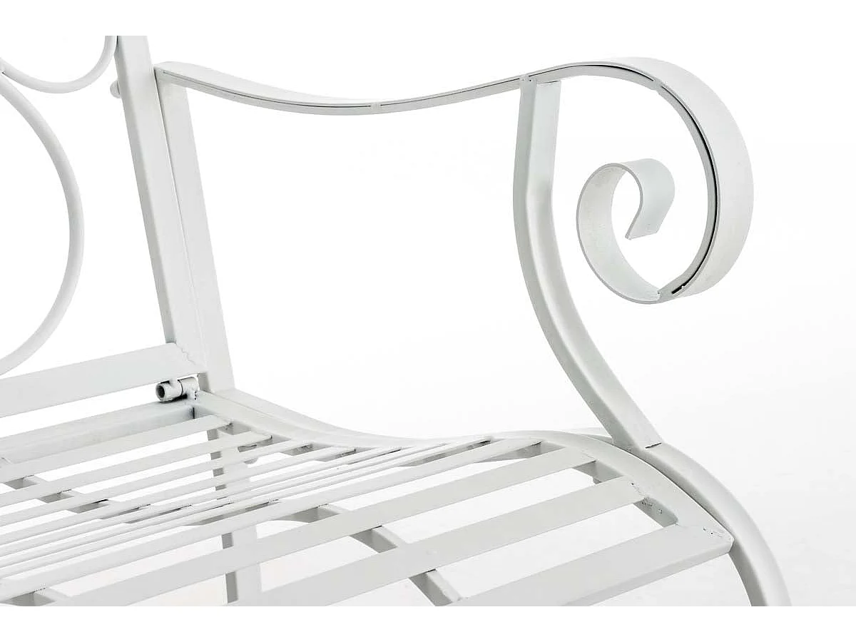 Chaise de jardin balcon métal blanche 62 x 53 x 94 cm 10_0003027