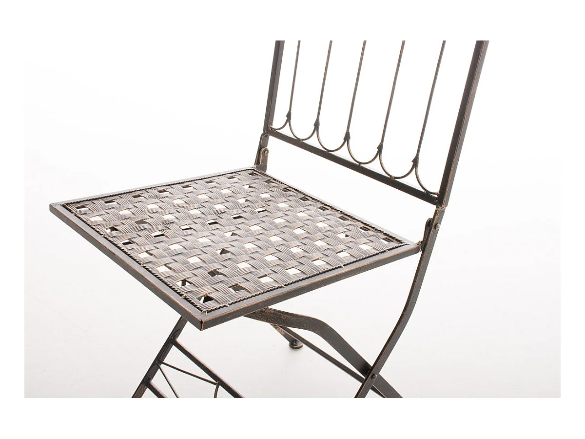 Chaise pliable de jardin bronze 40 x 40 x 95 cm 10_0003864