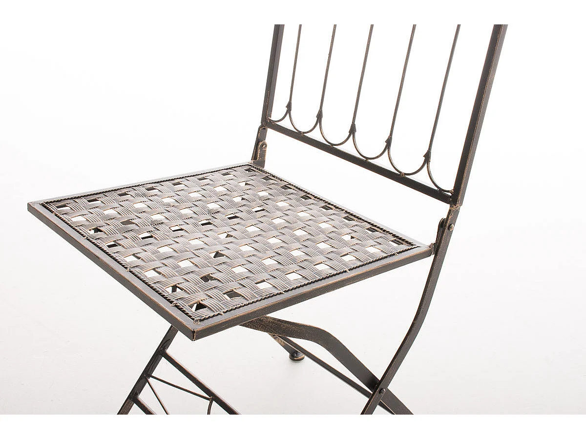 Chaise pliable de jardin bronze 40 x 40 x 95 cm 10_0003864